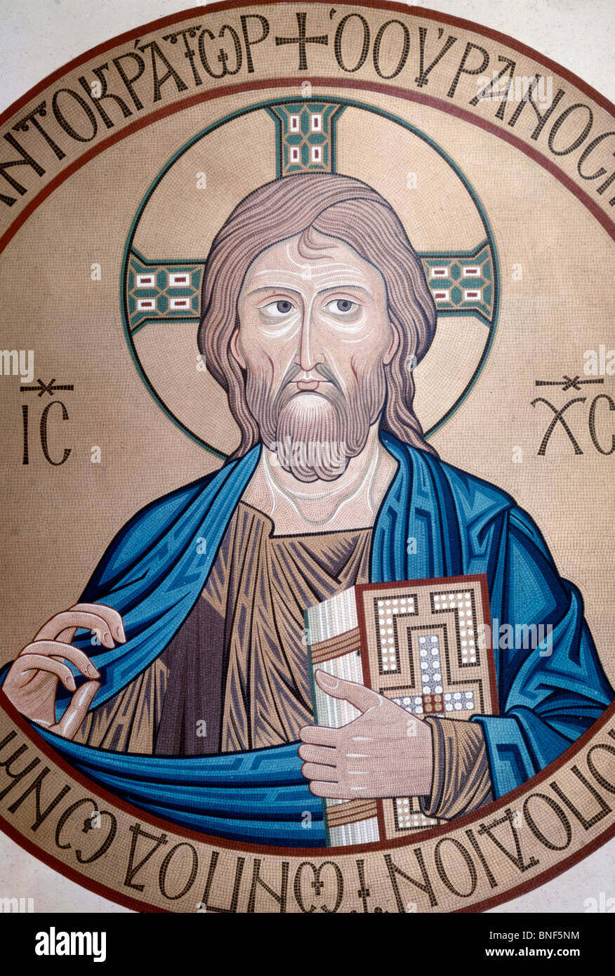 Cristo Pantocratore, mosaico, XII secolo Foto Stock