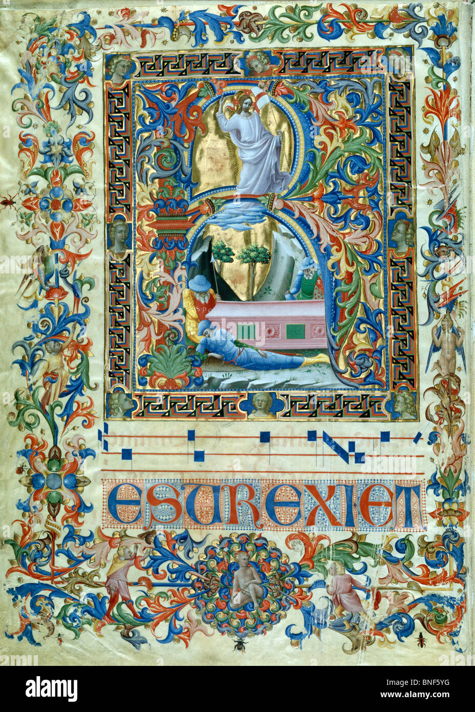 L'Italia, Firenze, Biblioteca Laurenziana, risurrezione di Lorenzo Monaco, (1370-1422/5) Foto Stock