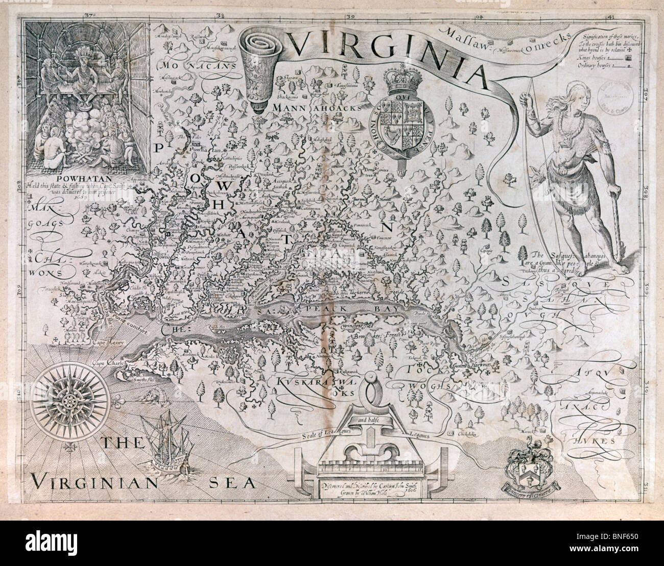 Virginia, mappa Foto Stock