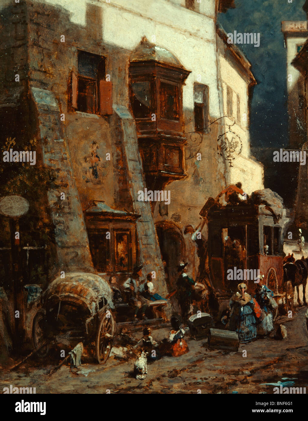 Esame doganale in Tirolo, da Carl Spitzweg, 1808-1885 Foto Stock