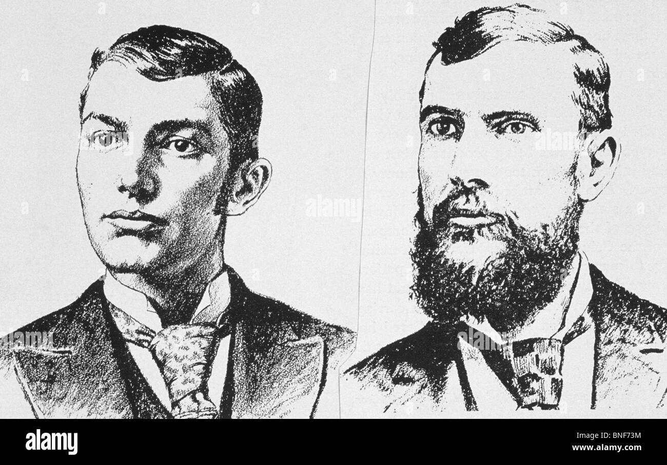 Duryea, Charles e Frank Industria automobilistica pionieri, artista sconosciuto Foto Stock