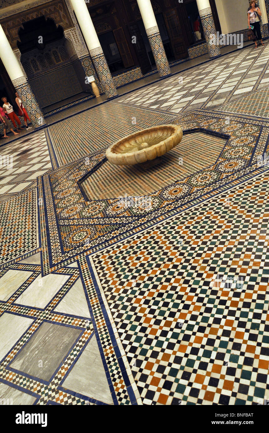 Museo di Marrakech a Dar Menebhi Palace Foto Stock