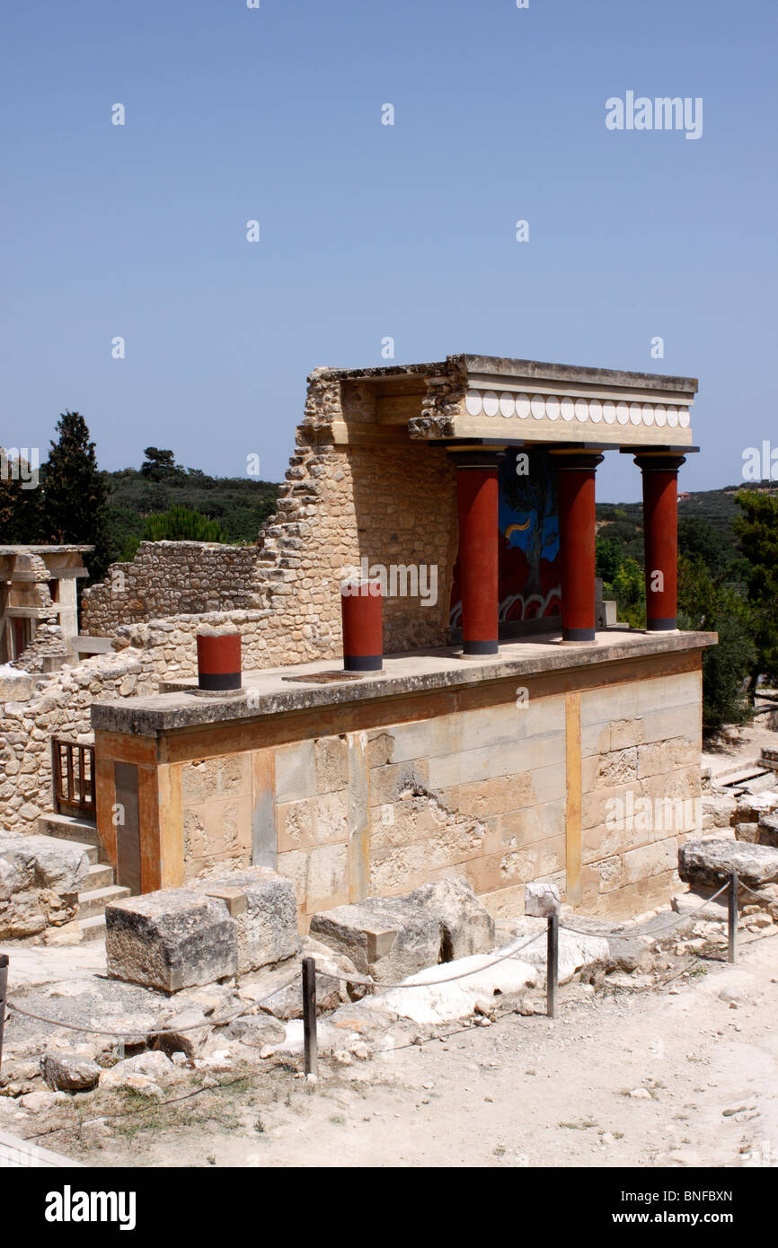 PALAZZO MINOICO CNOSSO CRETA Foto Stock