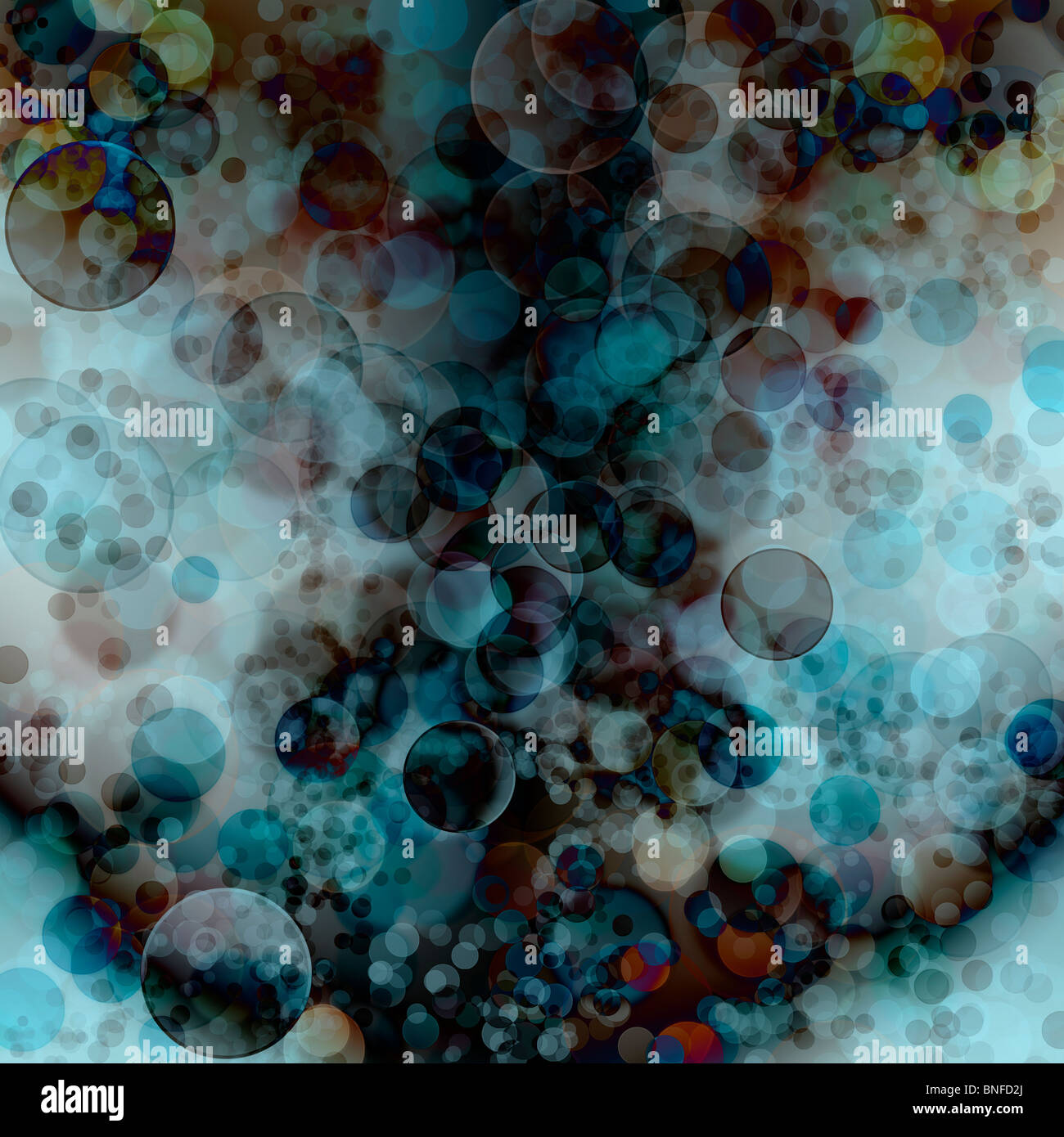 Abstract - immagine di sfondo con bolle - bokeh di fondo Foto Stock