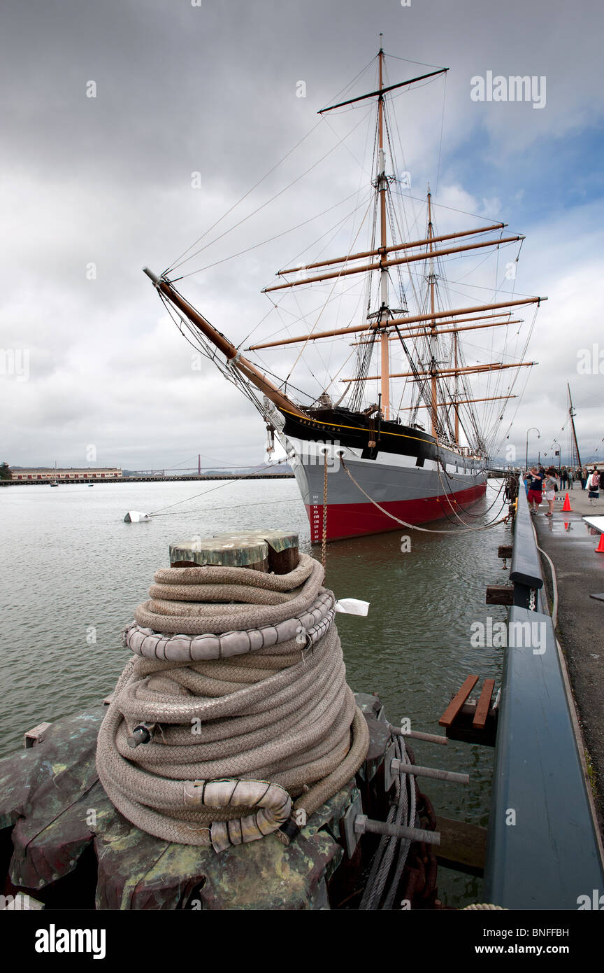 Tall Ship Balclutha al San Francisco Maritime Museum California USA Foto Stock