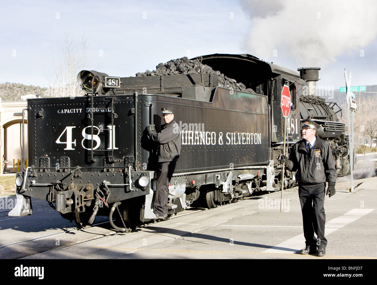 Durango Silverton Narrow Gauge Railroad, Colorado, STATI UNITI D'AMERICA Foto Stock