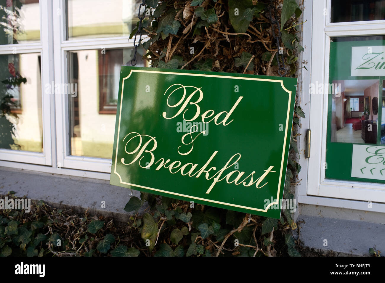 Bed & Breakfast board, Schleswig, Germania Foto Stock