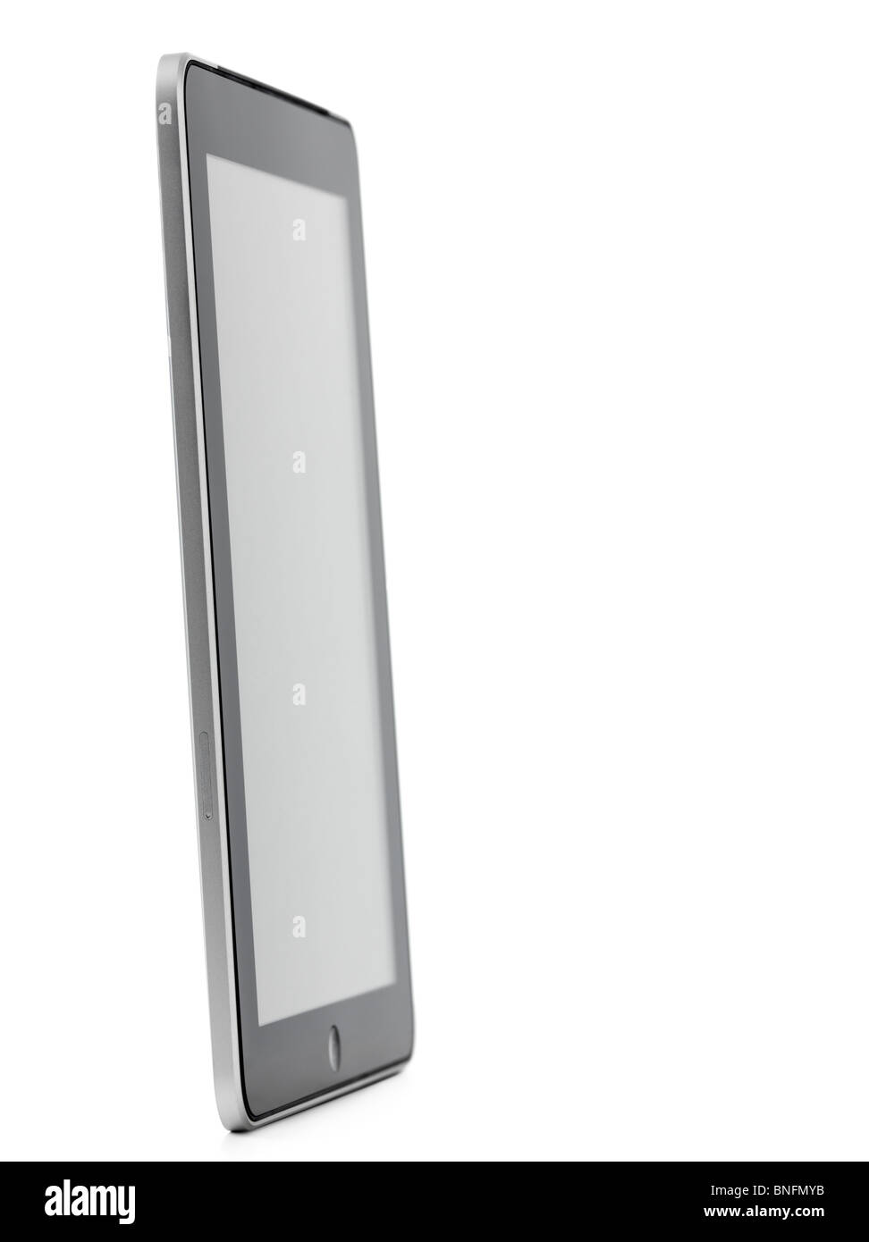 Apple iPad 3G tablet in piedi in un angolo isolato su sfondo bianco con tracciato di ritaglio Foto Stock