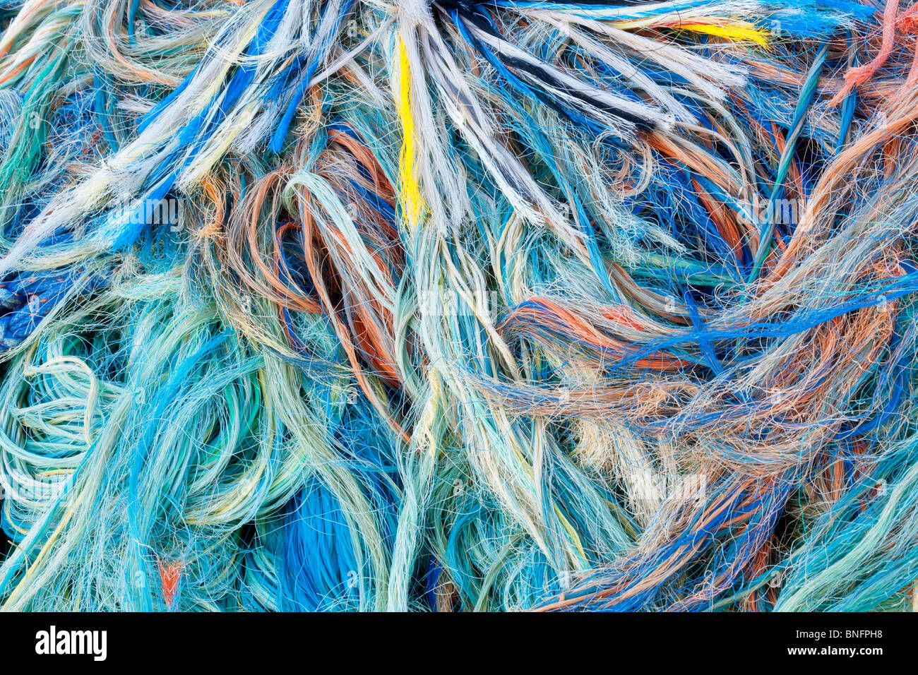 Colorate le reti da pesca e corde. Brookings, Oregon Foto Stock