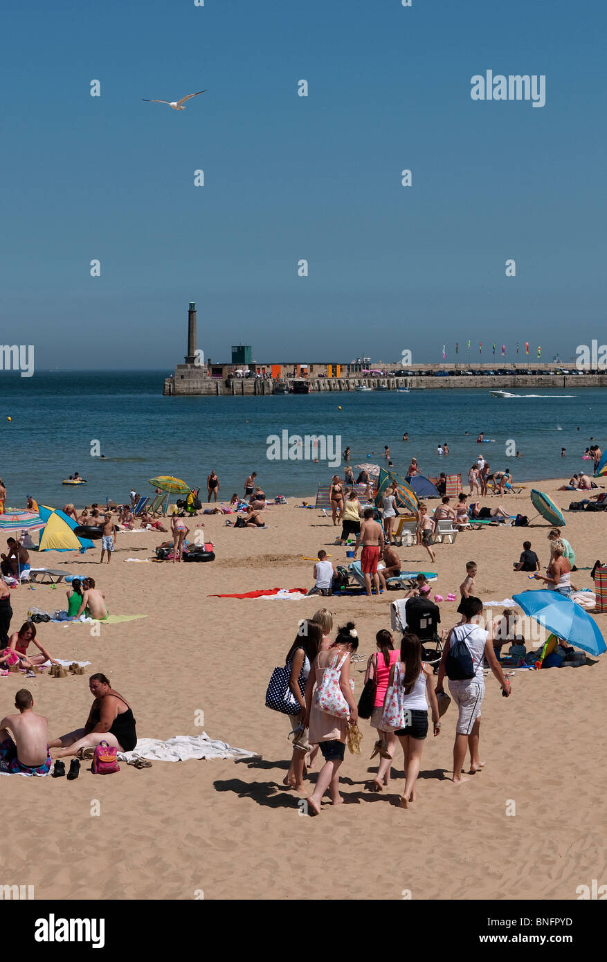 Margate Kent principale spiaggia della città Foto Stock