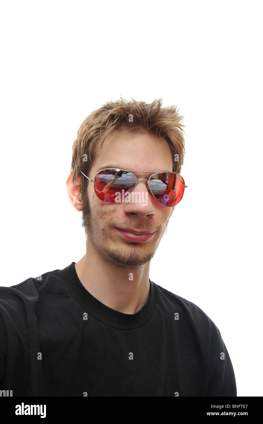 red aviator sunglasses