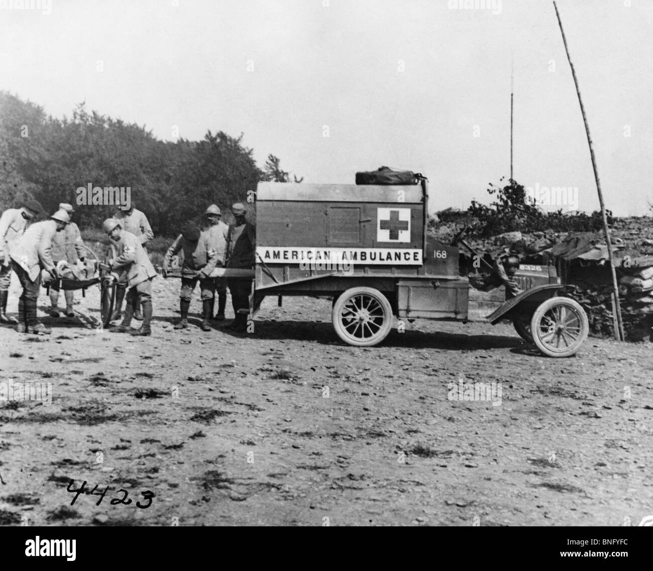 Ambulanza durante la Prima Guerra Mondiale Foto Stock