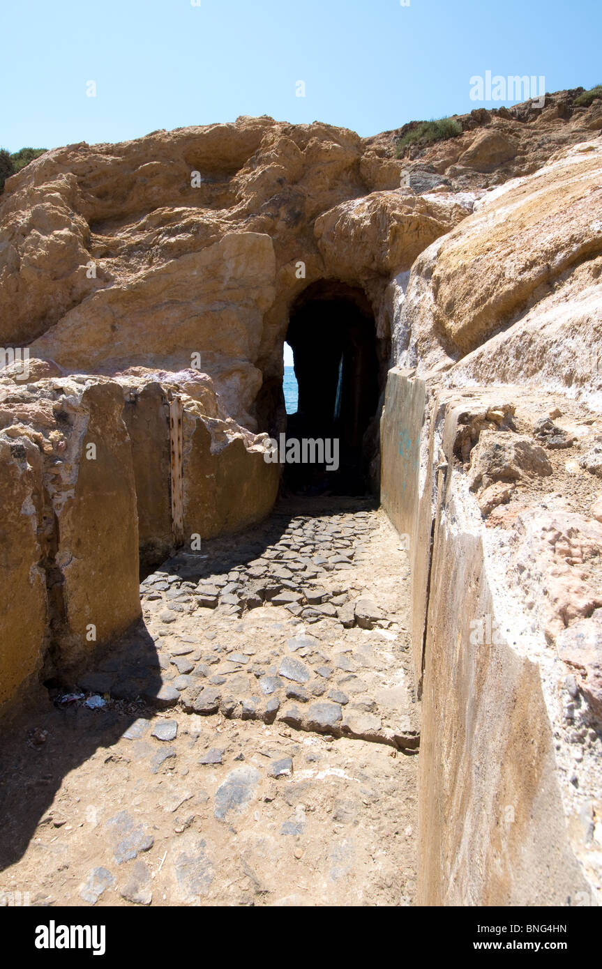 Ingresso al Las Salinas Saline Puerto de Mazarron Foto Stock