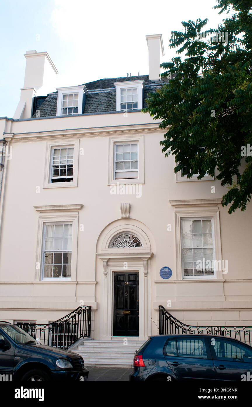 Casa sulla Wilton Crescent, Londra SW1, Regno Unito Foto Stock