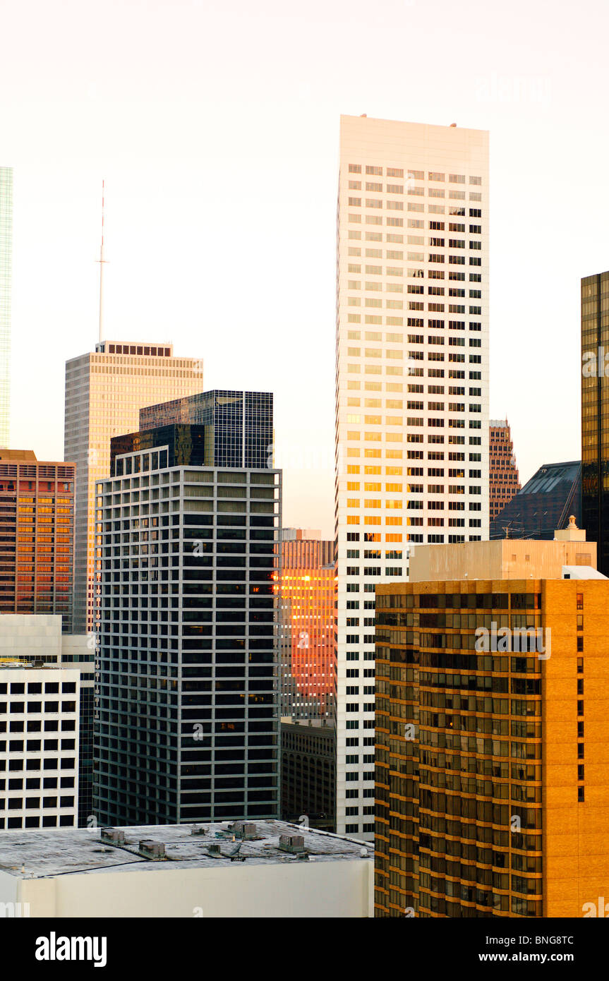 Texas Houston. Skyline del centro. Foto Stock