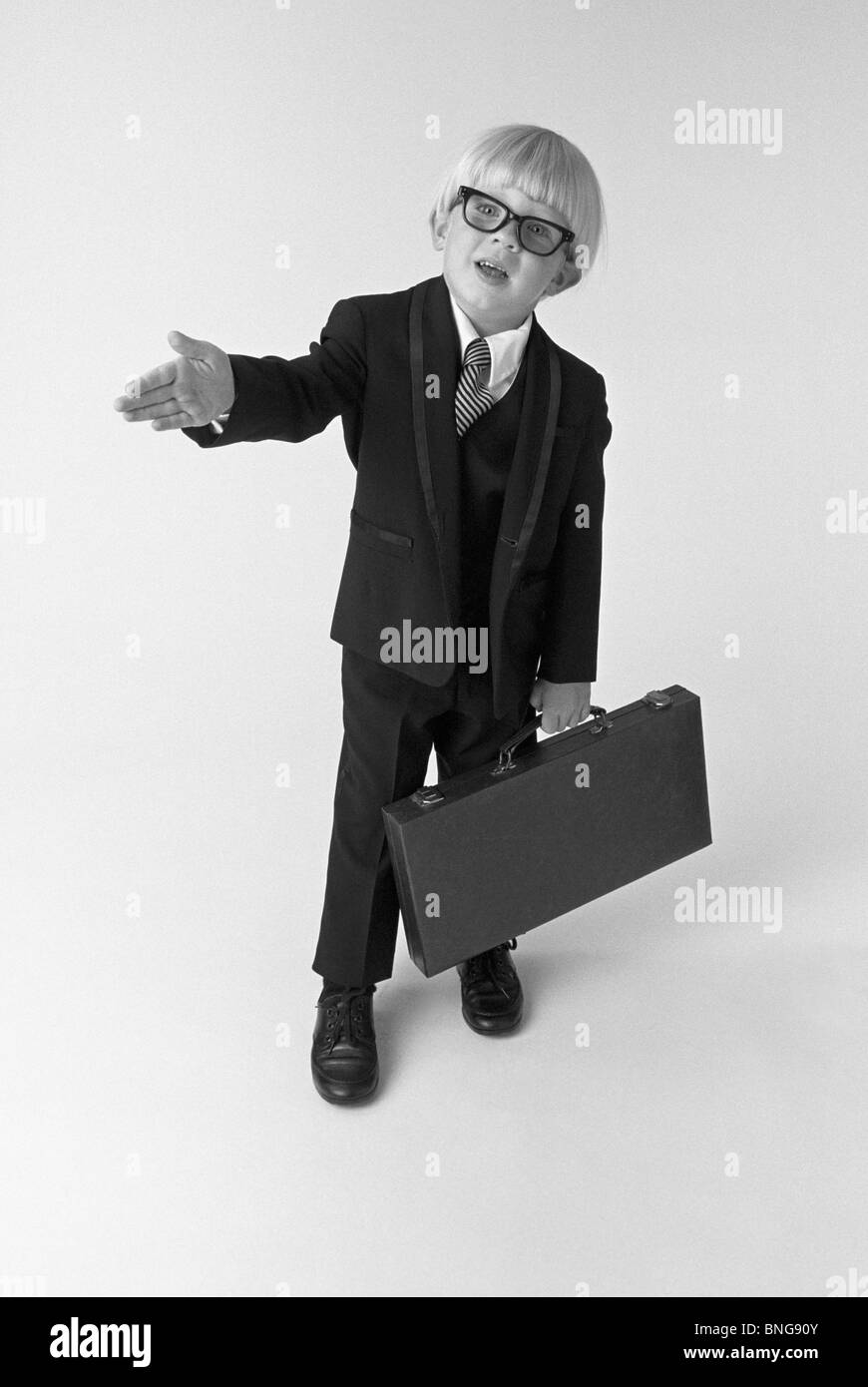 Giovane ragazzo in Business Suit Foto Stock