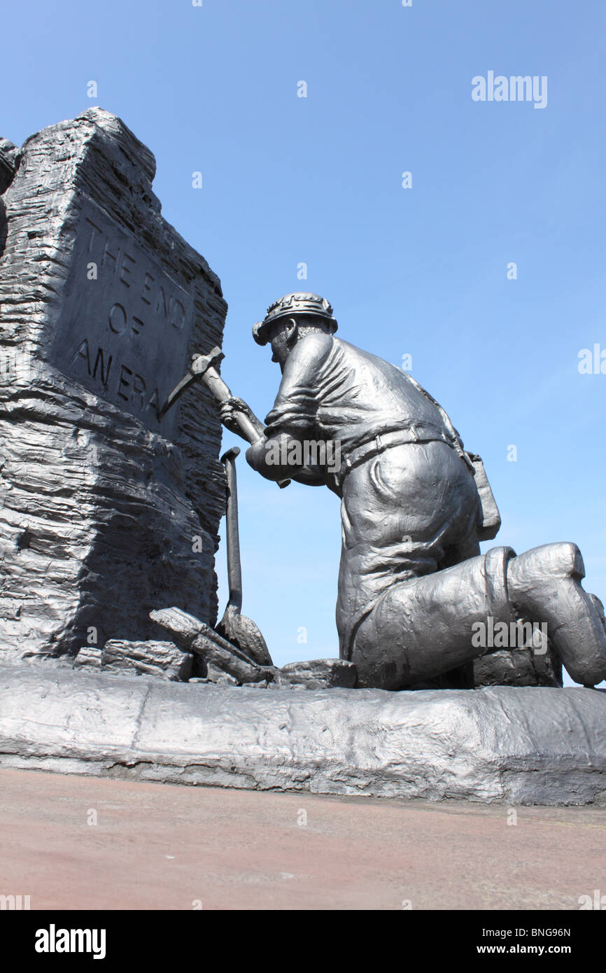 La scultura a Whitehaven, che commemora la città del carbone-storia mineraria Foto Stock