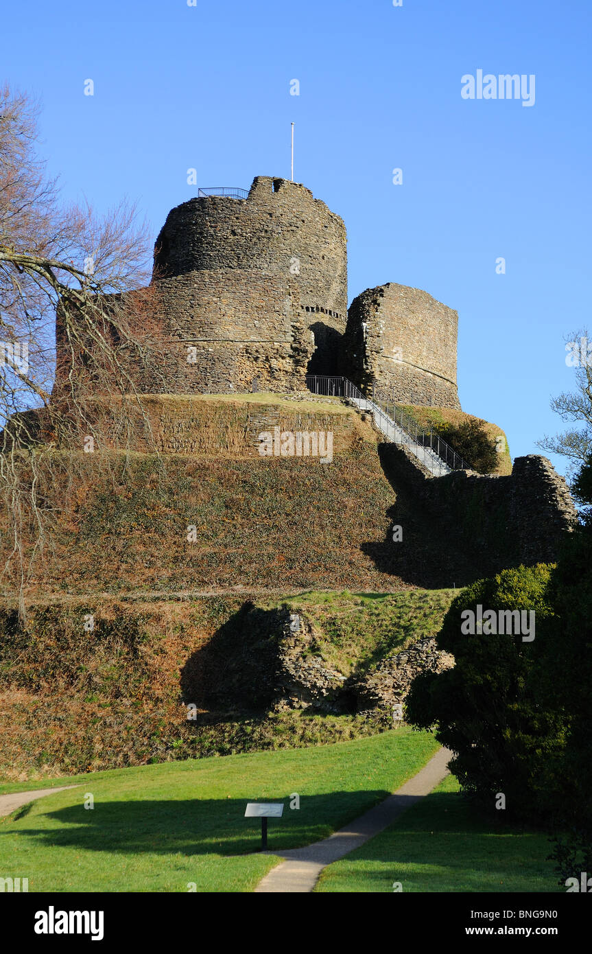 Il castello del XIII secolo a launceston in cornwall, Regno Unito Foto Stock