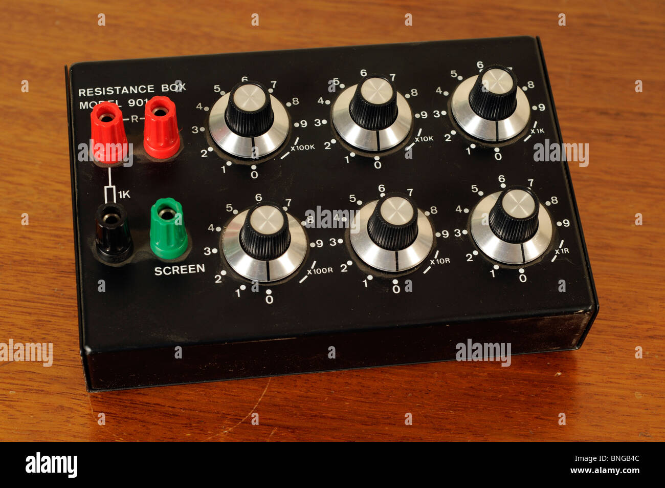 Casella di resistenza Foto Stock