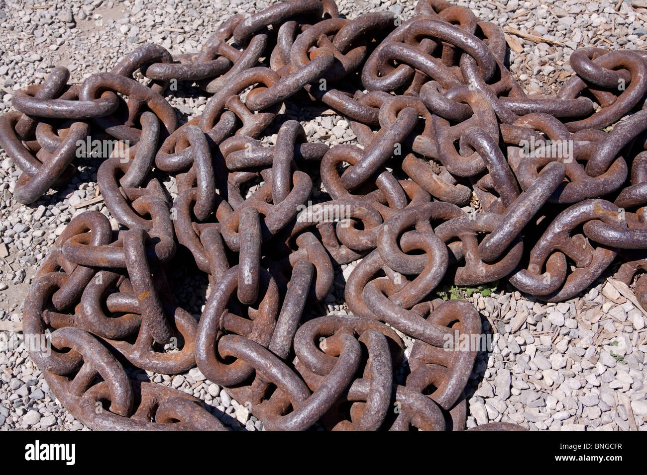 Catena arrugginita USA Foto Stock