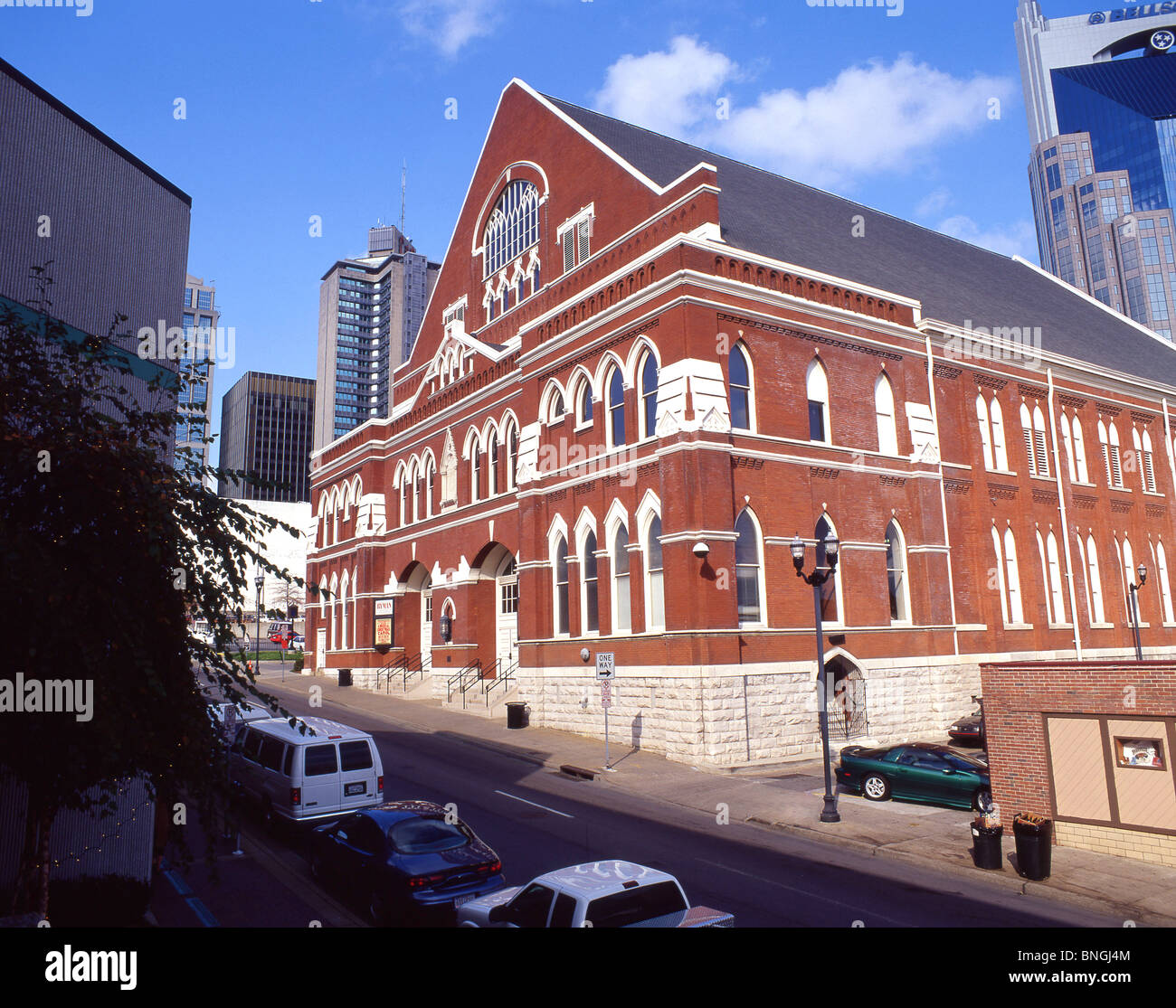 Ryman Auditorium (originale Grand Ol Oprey Hall), Nashville, Tennessee, Stati Uniti d'America Foto Stock