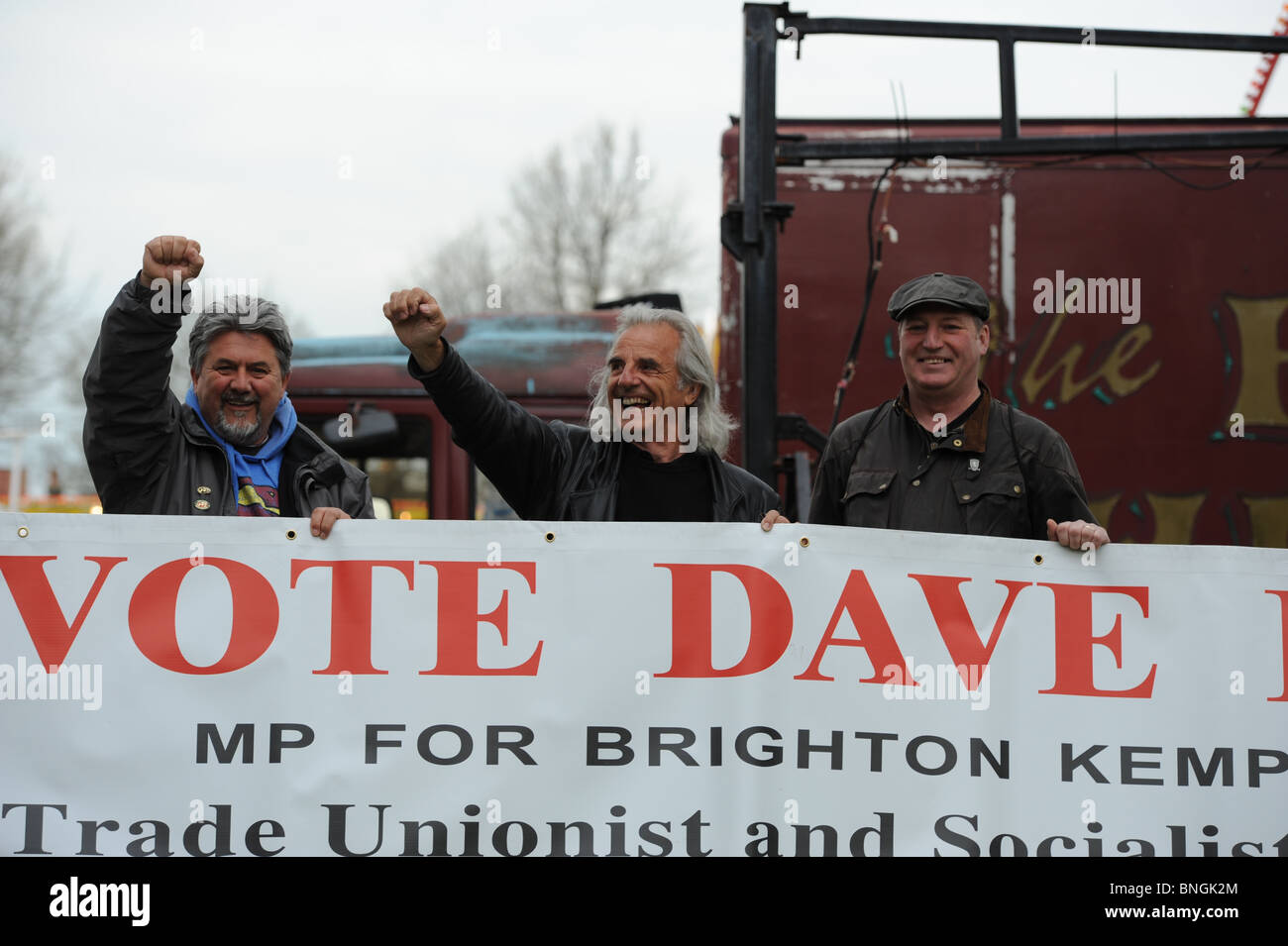 Dave Hill. UCU & Student Marzo in Brighton Foto Stock