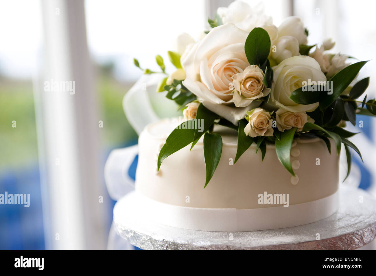 Torta di cerimonia nuziale Foto Stock