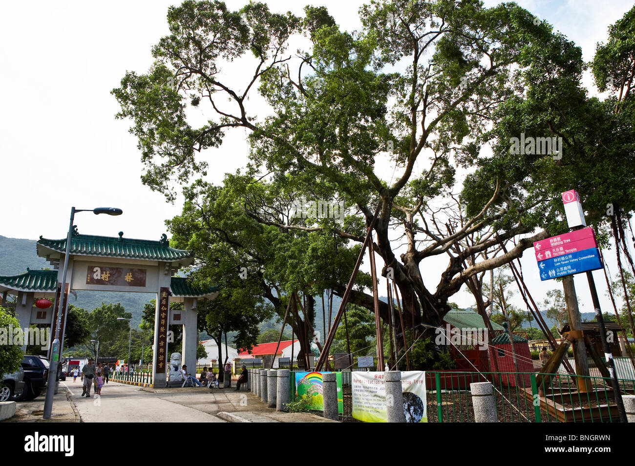 Ingresso di Wishing Tree, Lam Tsuen, Taipo, Hong Kong Foto Stock