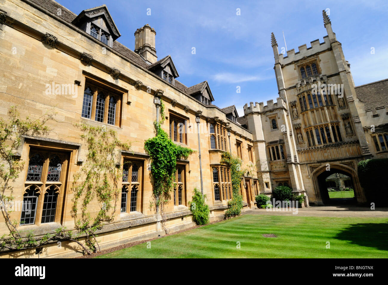 I Presidenti filoni e fondatore Tower, il Magdalen College di Oxford, England, Regno Unito Foto Stock