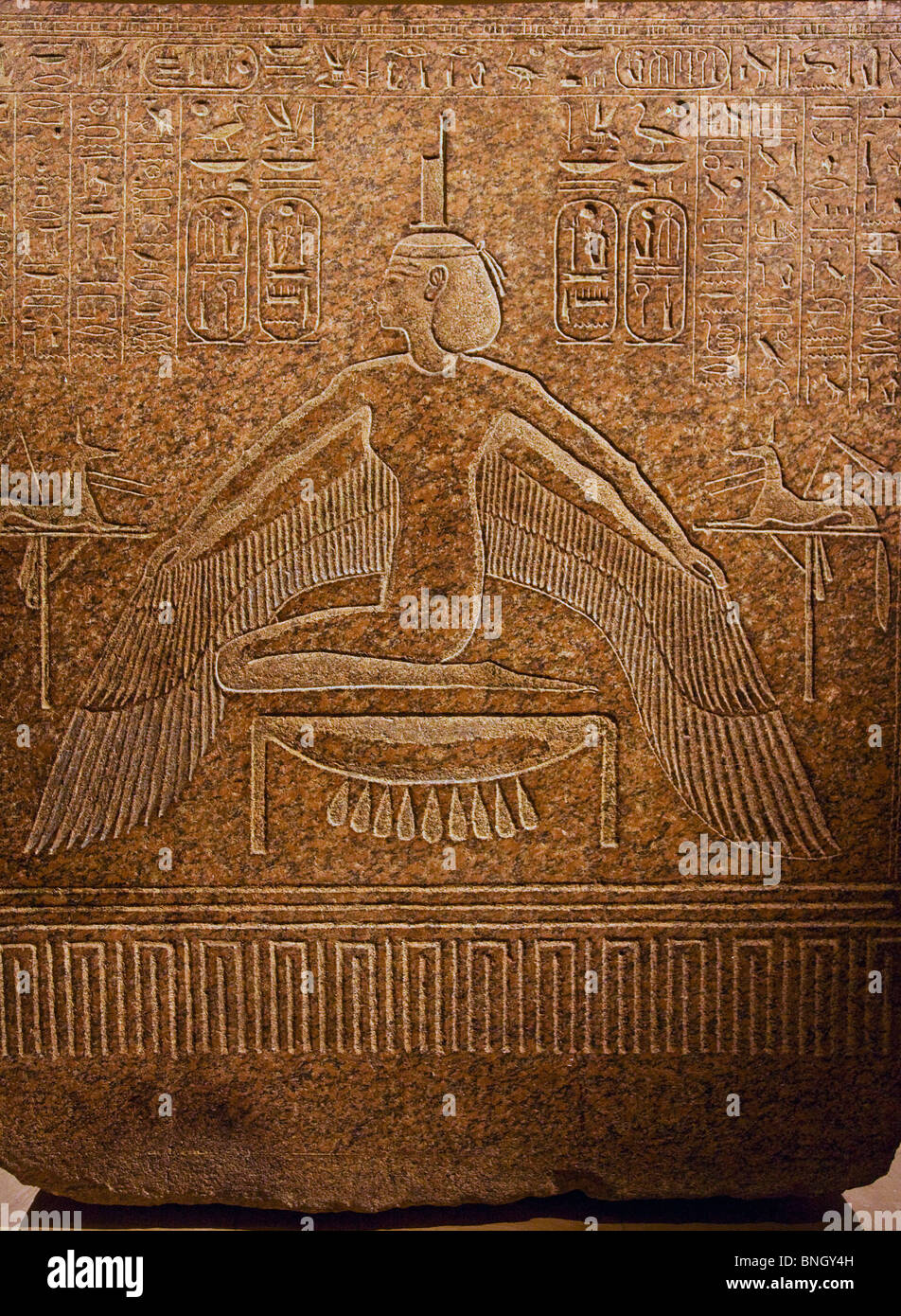 Dea Nefti incisi sul sarcofago di Ramses III, Francia, Parigi Musee du Louvre, Arte Egizia Foto Stock