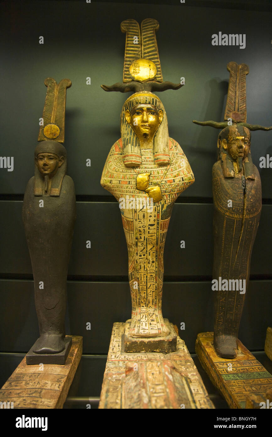 Statua di Osiride, Francia, Parigi Musee du Louvre, Arte Egizia Foto Stock