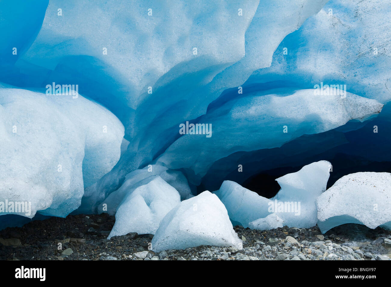 Close-up di iceberg, Parco Nazionale di Glacier Bay, Alaska, STATI UNITI D'AMERICA Foto Stock