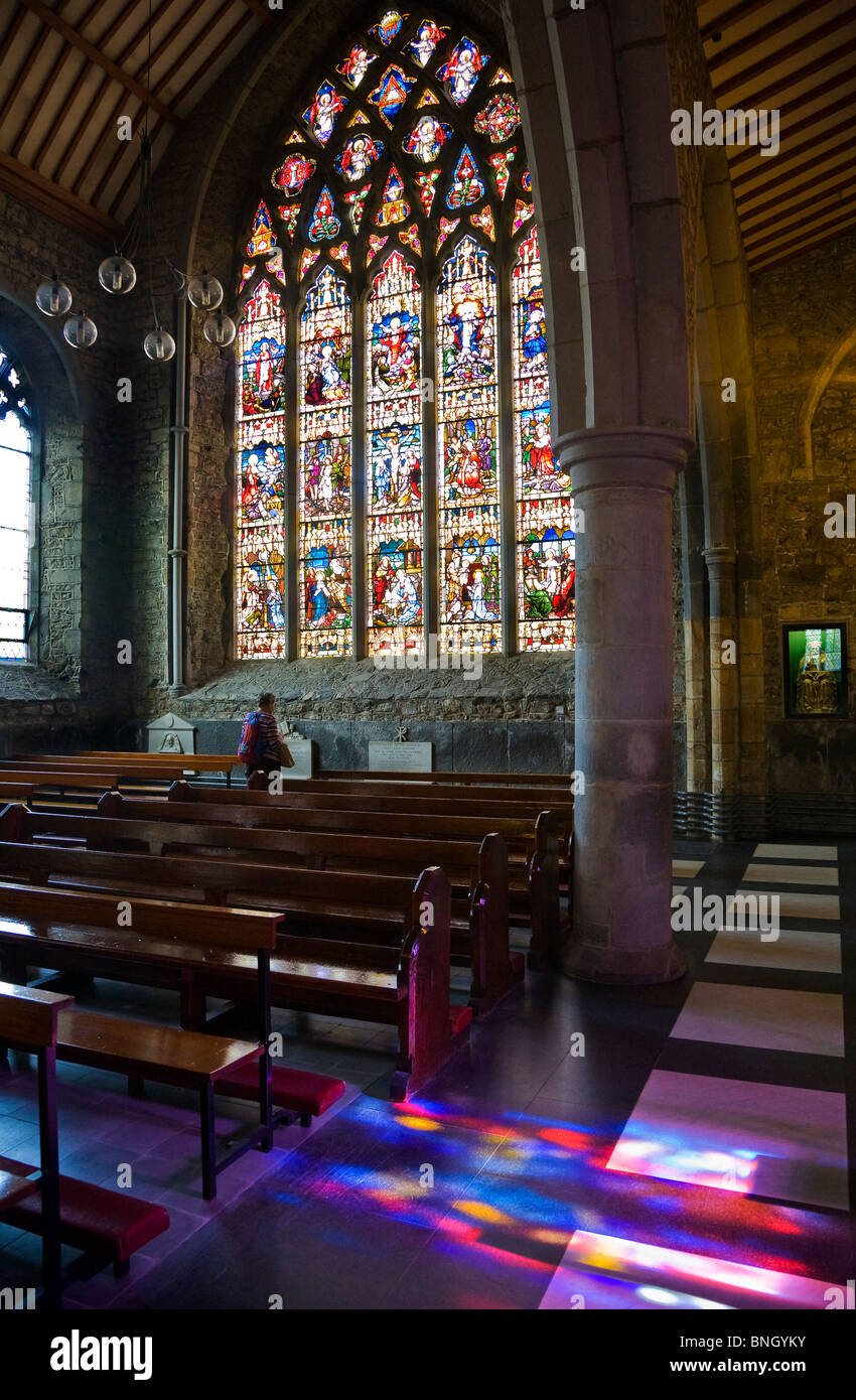 Il grande sud Rosario Vetrata, xiii secolo domenicano convento nero, città di Kilkenny, Irlanda Foto Stock