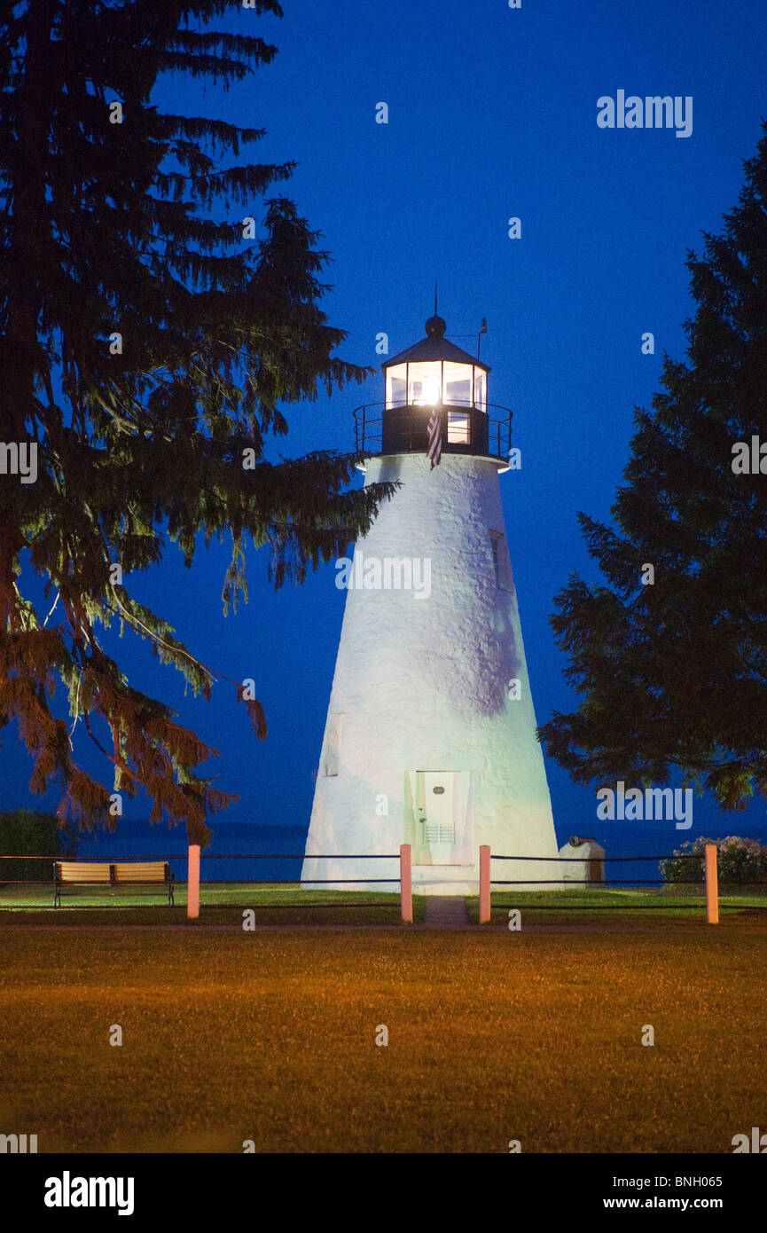 Faro in Havre De Grace, MD Foto Stock