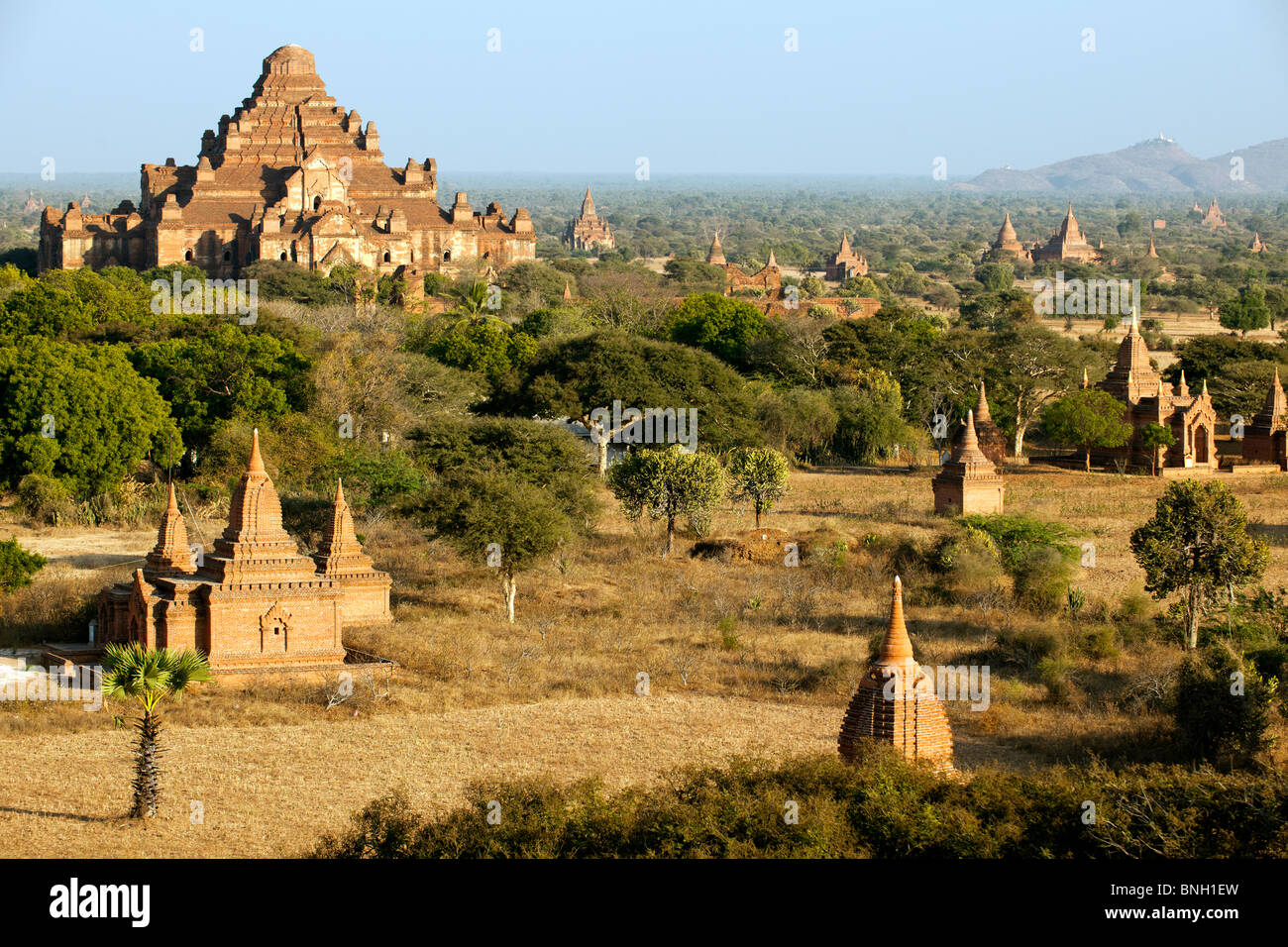 Il tempio antico città di Bagan mostrato Dhammyangyi tempio, o MYANMAR Birmania Foto Stock