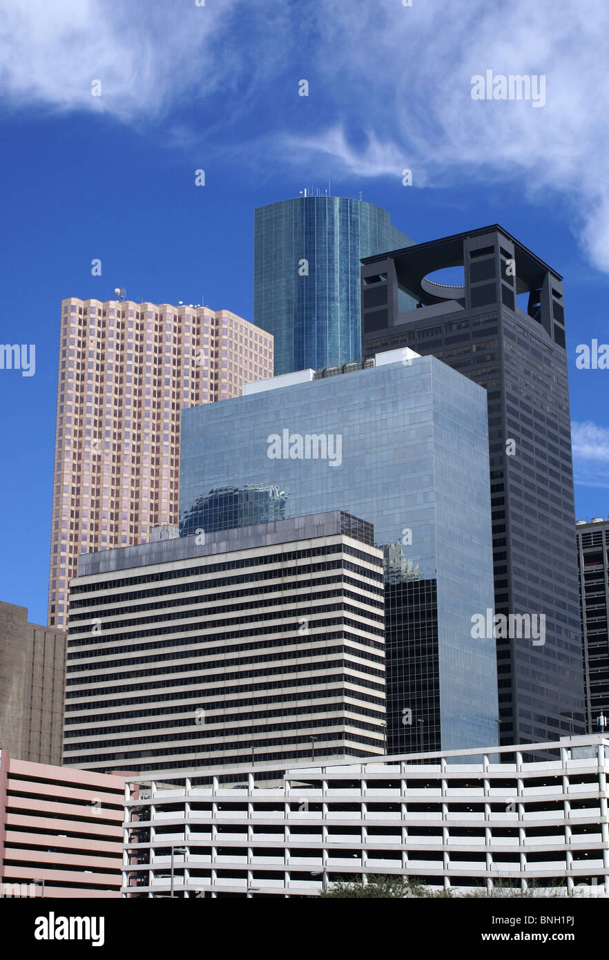 Edifici moderni a Houston in Texas Foto Stock