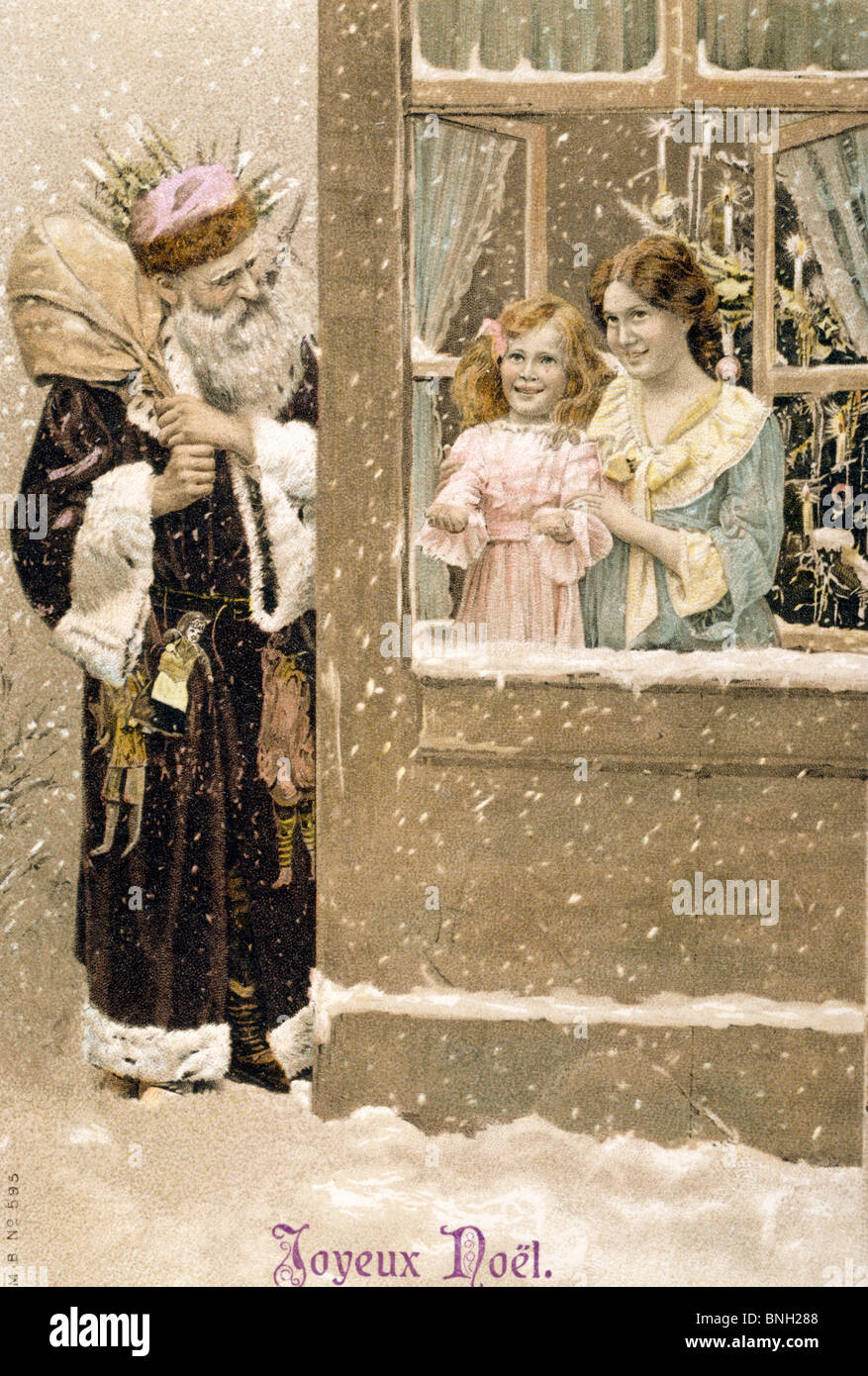 Joyeux Noel, schede di Nostalgia Foto Stock