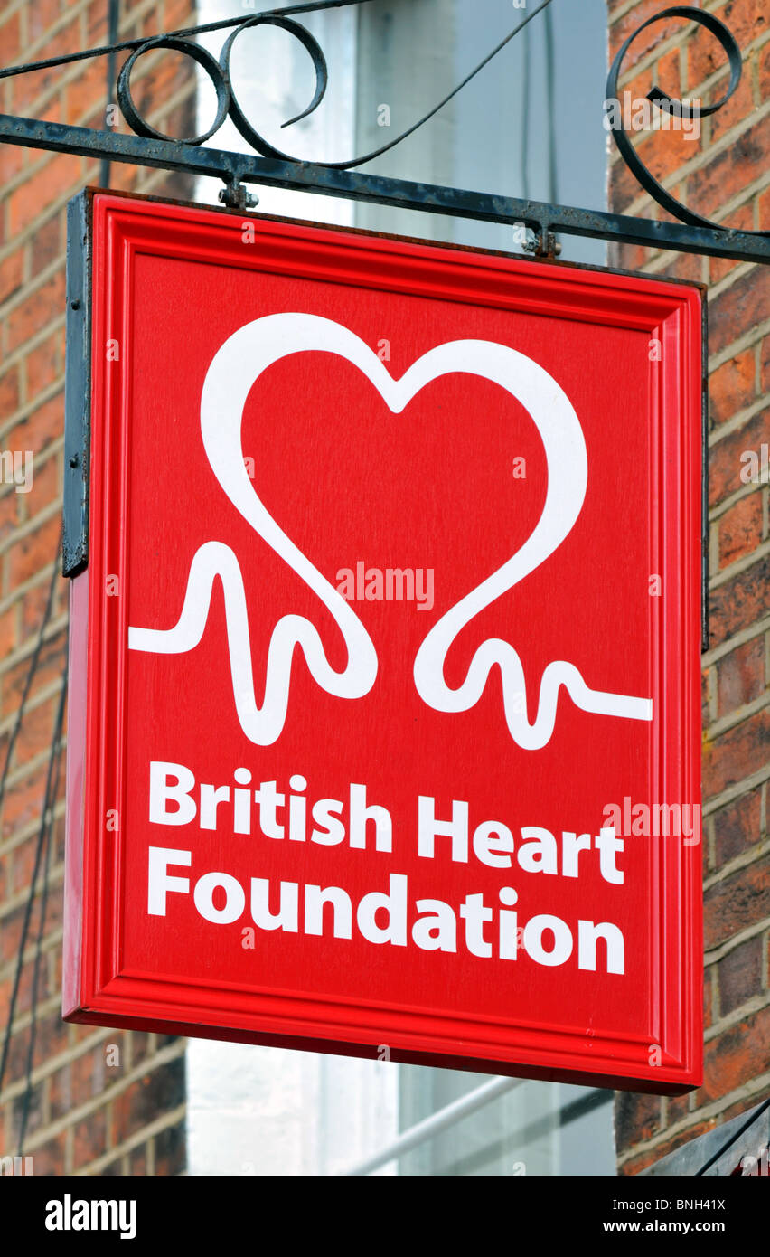 "British Heart Foundation" segno, REGNO UNITO Foto Stock
