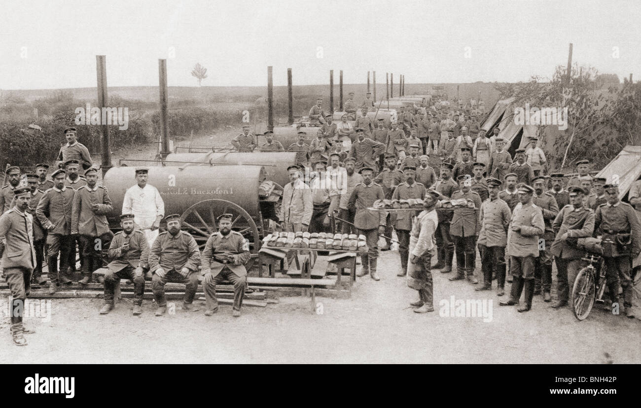 Il tedesco armys' campo panetterie durante la guerra mondiale I. Foto Stock