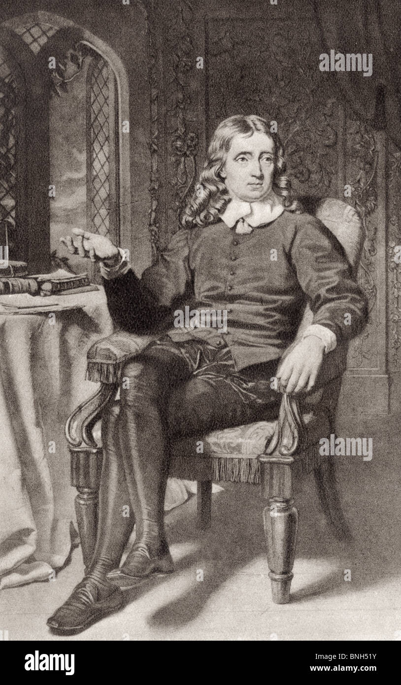 John Milton, 1608 a 1674. Poeta inglese, autore, polemista, Puritan e funzionario civile. Foto Stock