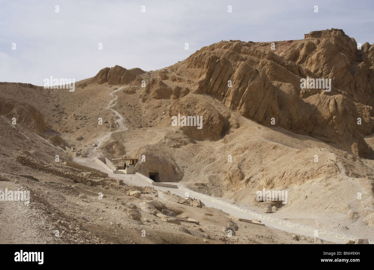 La Valle delle Regine dove le mogli dei faraoni furono sepolti in tempi antichi. Tebe. L'Egitto. Foto Stock