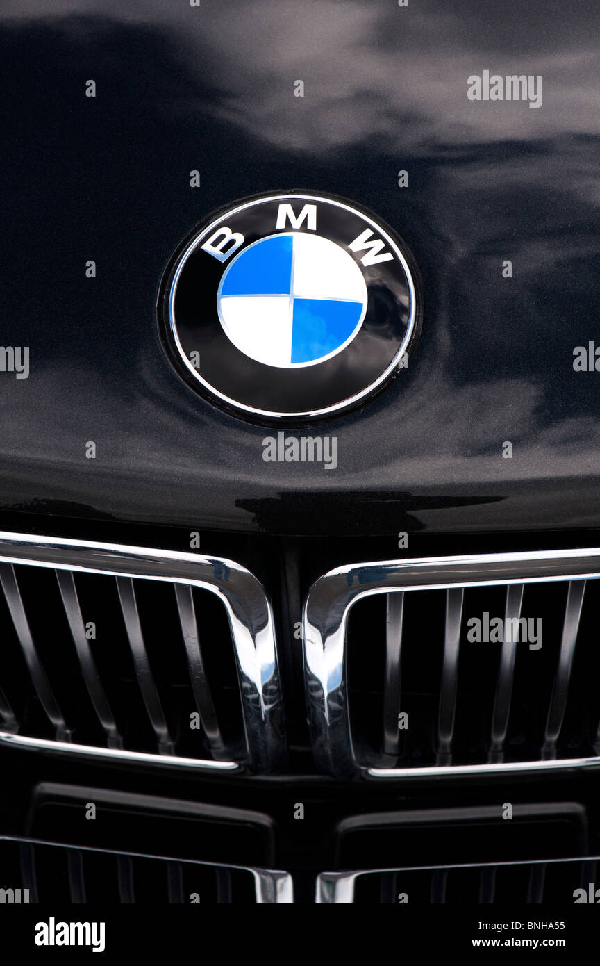 BMW Auto distintivo astratto. Classico Tedesco auto Foto Stock