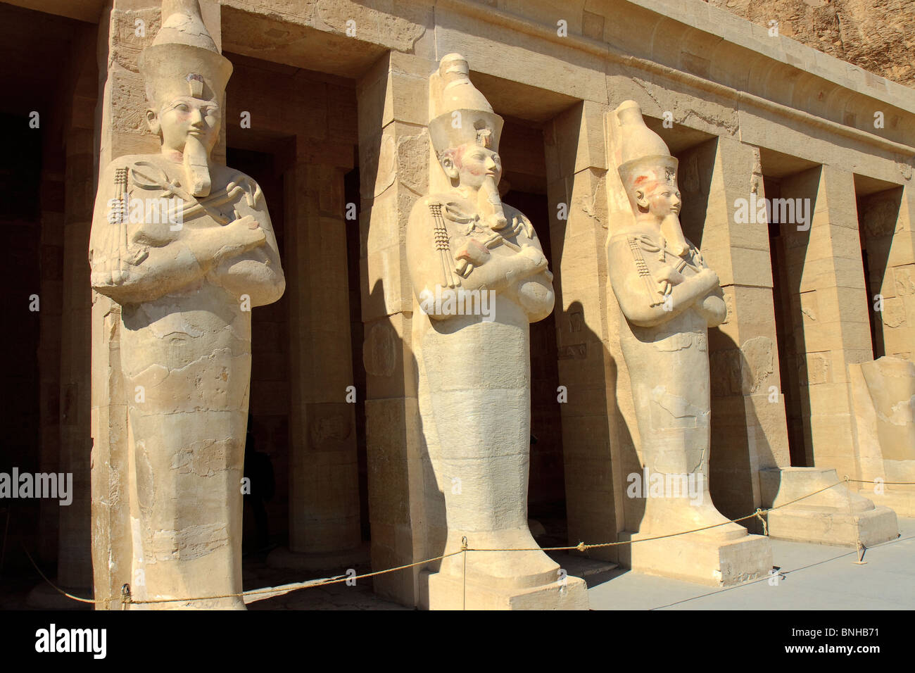 Egitto Tebe al tempio della regina Hatchepsut Foto Stock