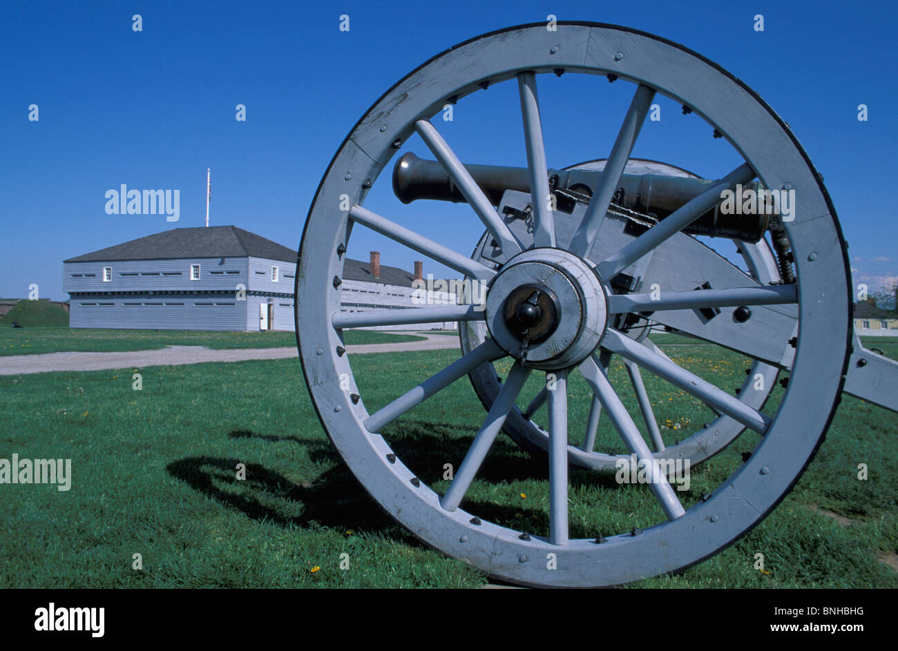 Canada Niagara sul lago Ontario Fort George Sito Storico Nazionale cronologia storica fortezza Cannon America del Nord Foto Stock