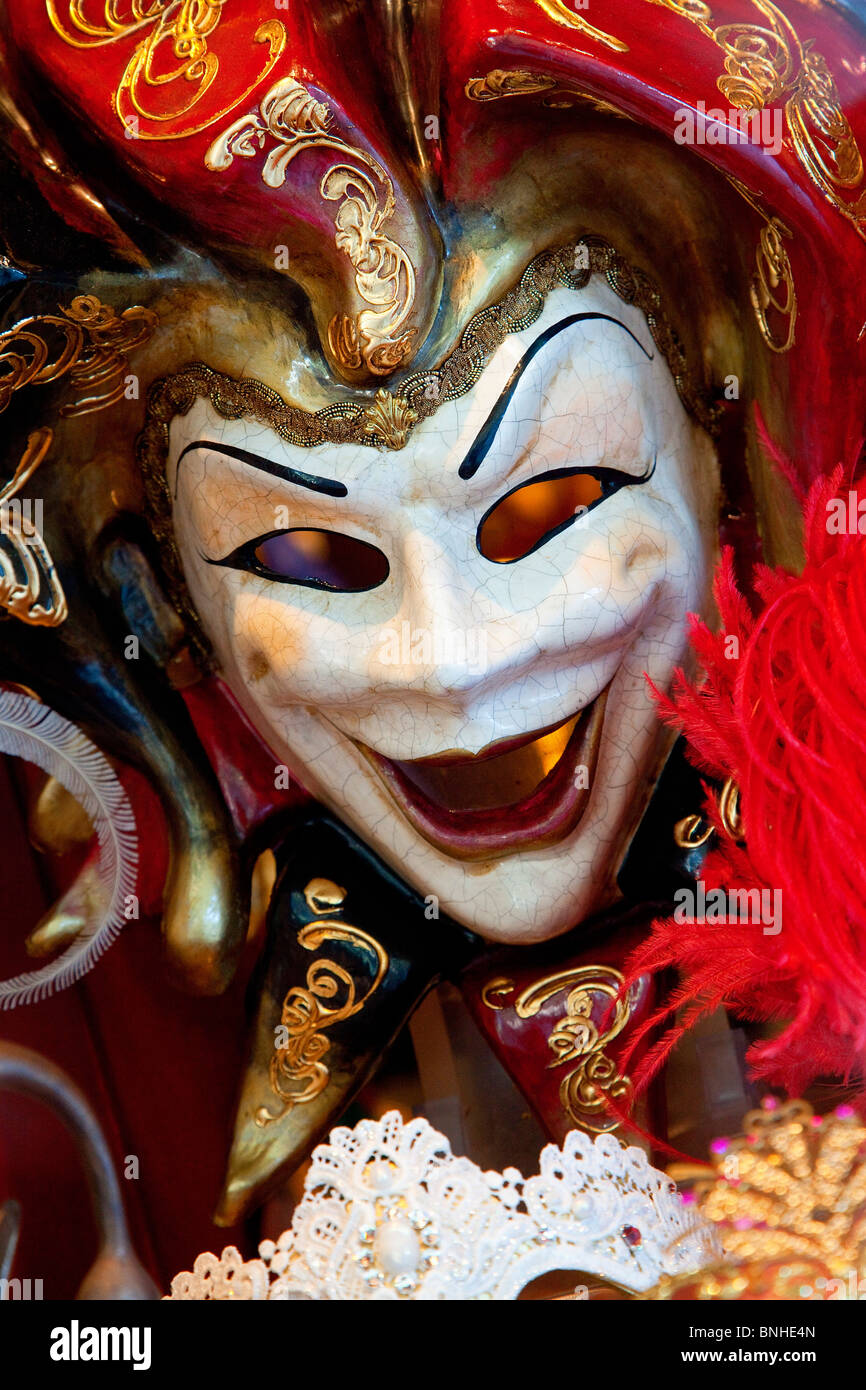 L'Europa, Italia, Venezia, Venezia, elencato come patrimonio mondiale dall UNESCO, maschera di Carnevale Foto Stock