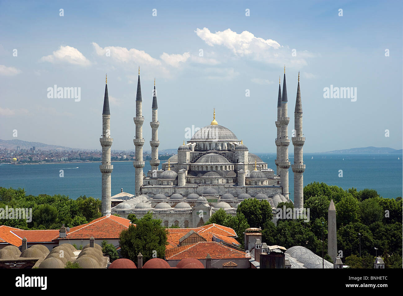 La Turchia Giugno 2008 Istanbul city Moschea Blu Sultan Ahmed moschea Foto Stock