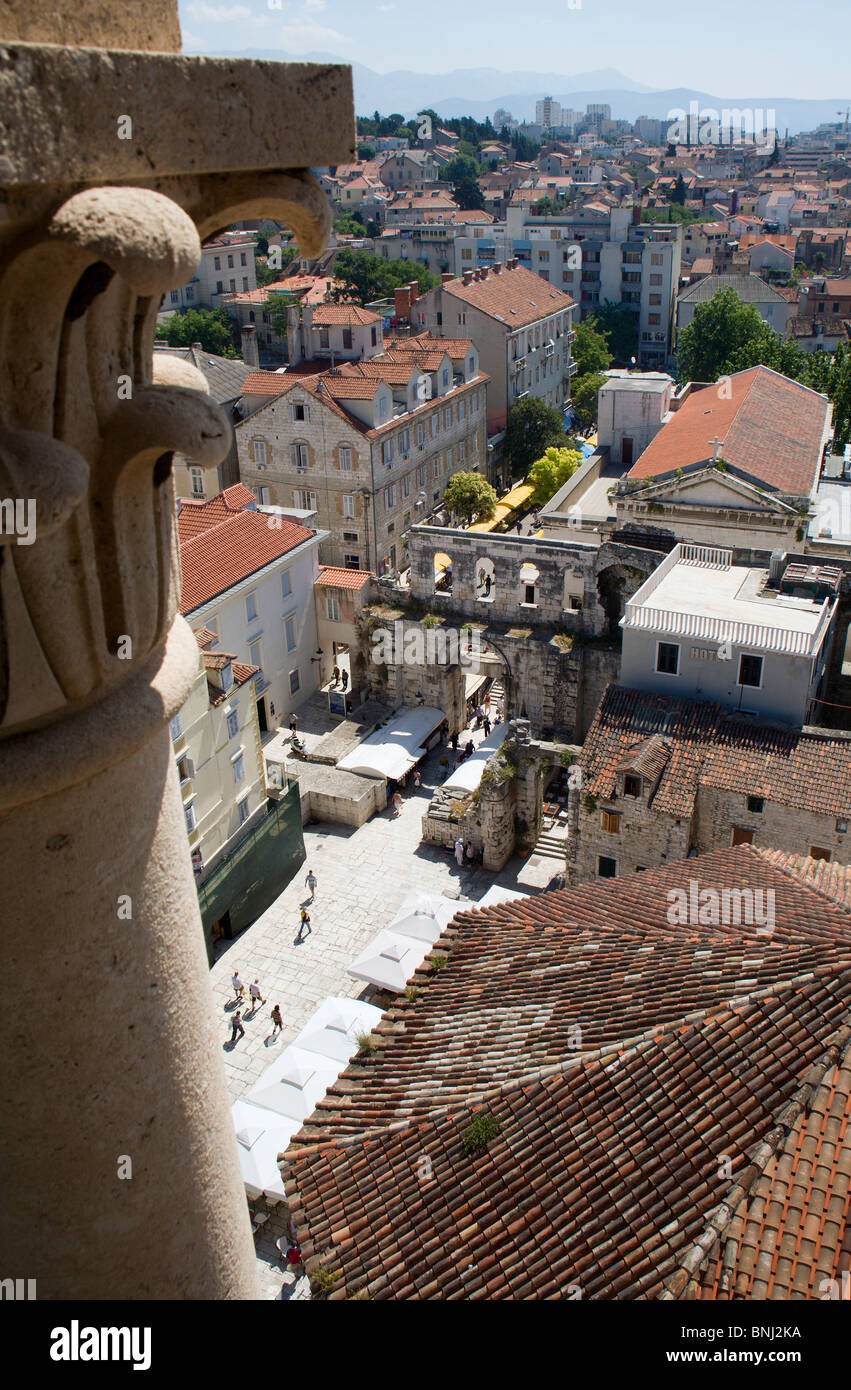Split - Croazia - vecchie rovine di Roma - gate Foto Stock