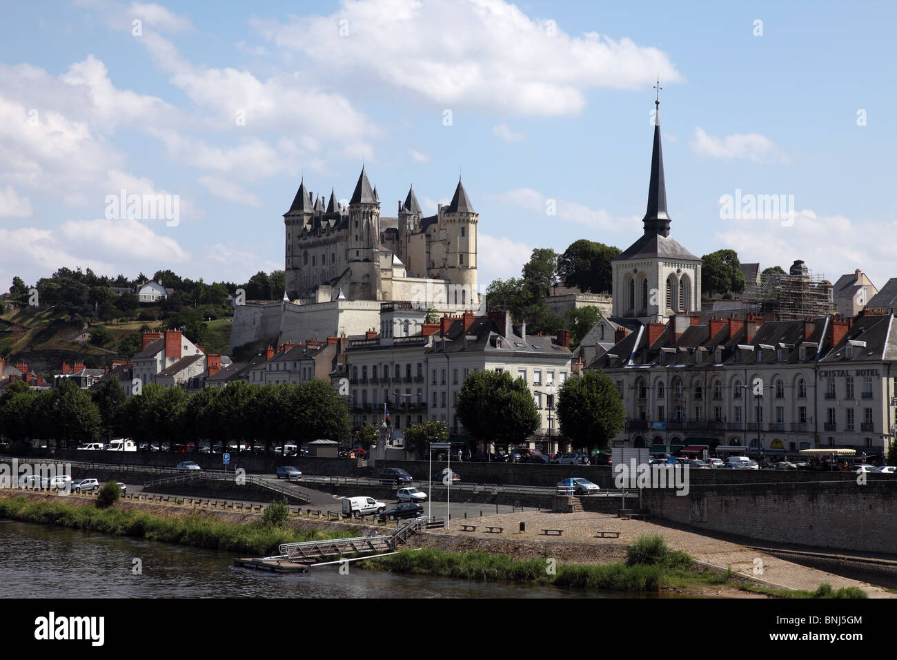 Chateau Saumur il castello del XIV secolo di Louis X Saumur sul fiume Loire Francia Foto Stock