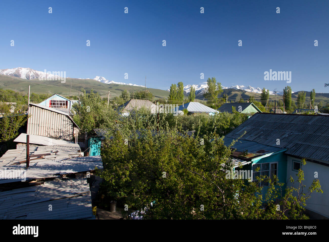 Karakol, Kirghizistan visualizza Foto Stock