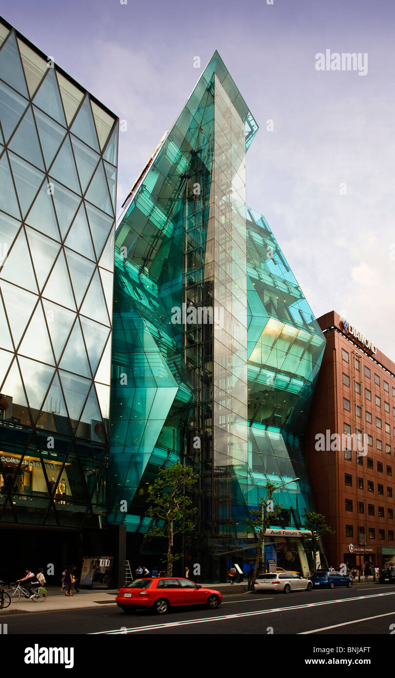 Asia Giappone Tokyo città quartiere Shibuya Meiji house home facciata di vetro architettura modellatrice Foto Stock